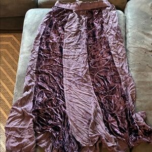 EARTHBOUND Purple Velvet Maxi Skirt